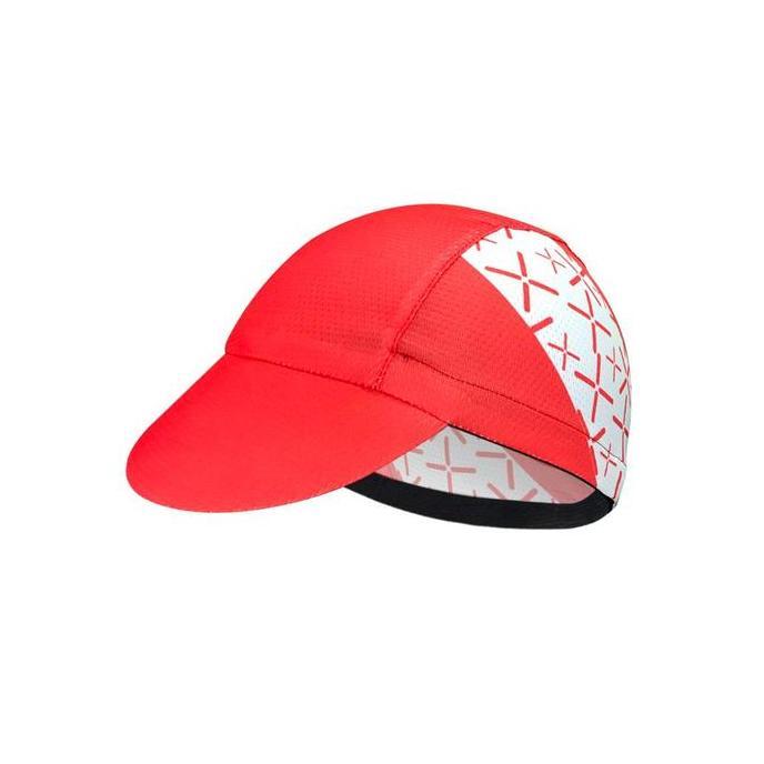MV2 2021 CYCLING CAP - TOPI SEPEDA  BATIK SHAWL WHITE ON RED