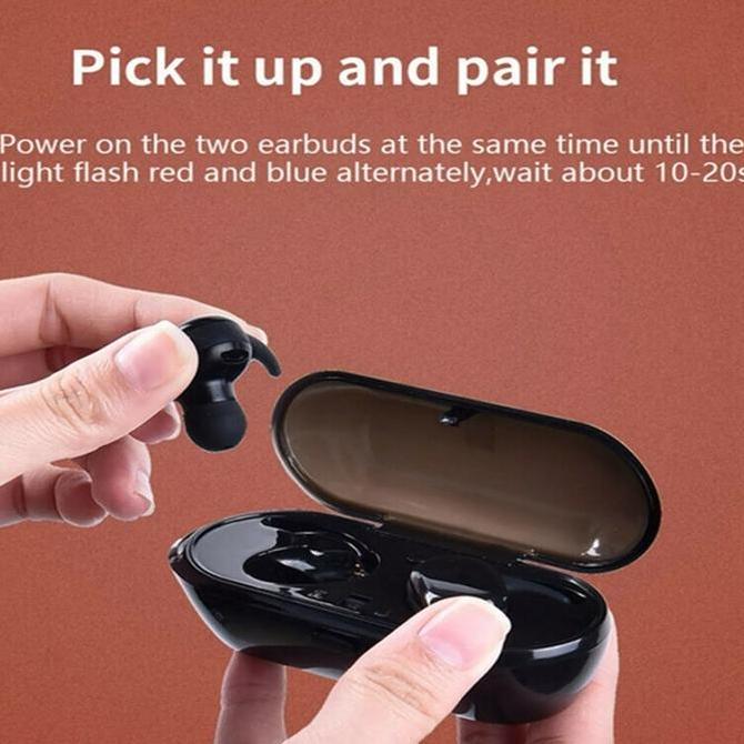 Headset Earphone bluetooth full bass TWS Y30 earphone Bluetooth henset Murah TWS True wireless earbu