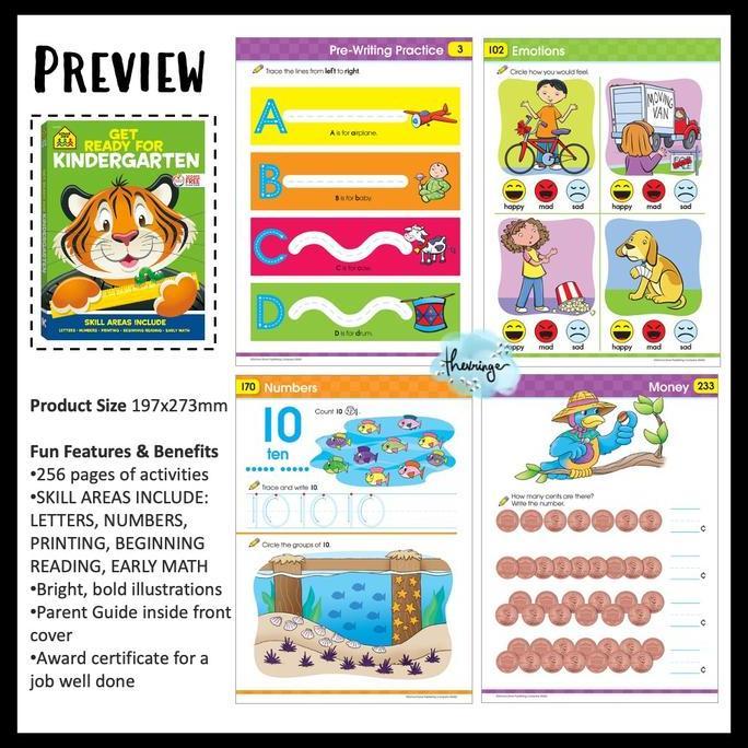School Zone Big Preschool Kindergarten Workbook