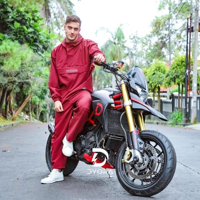 Raincoat DYORA Aussie Series Red / Jas Hujan Pria Wanita Dewasa DYORA