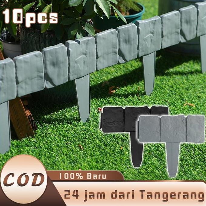 Isi 10 Pagar Plastik Taman Mini Pagar Taman Pagar Plastik Pojok Baca Dekorasi