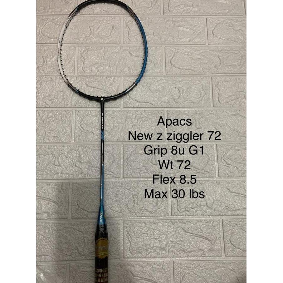 BEBAS ONGKIR - Raket Badminton APACS NEW Z ZIGGLER 72 grip 8u G1 ORIGINAL