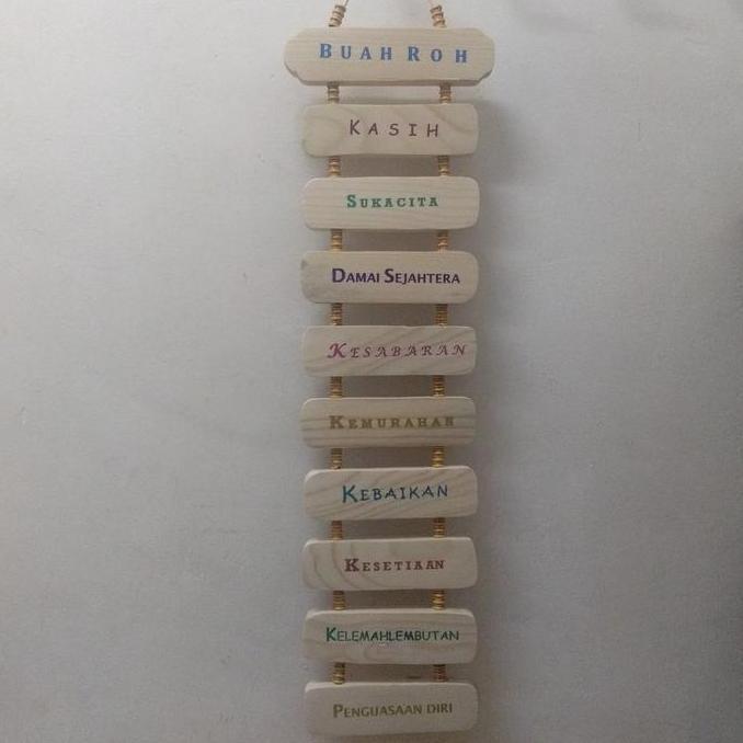 hiasan dinding rohani buah roh bahan kayu