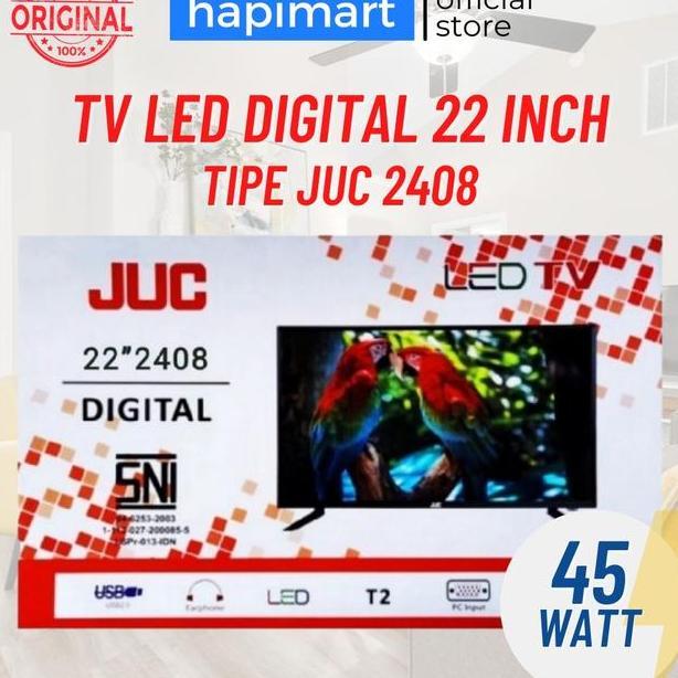 (HMOM2) LED TV JUC 2408 22'INCH DIGITAL T2 / LED TV MONITOR JUC - HDMI - USB KESUKAAN BUNDA MAMA MOM