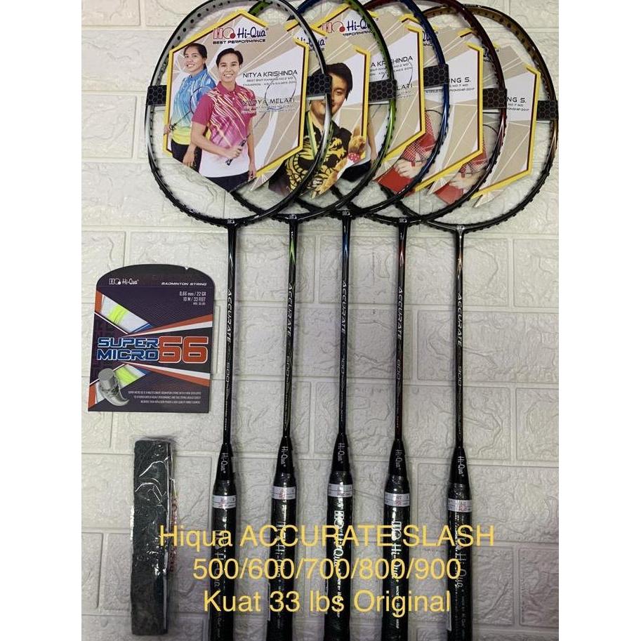 Raket Badminton HIQUA HI-QUA ACCURATE SLASH 500/600/700/800/900 ORI