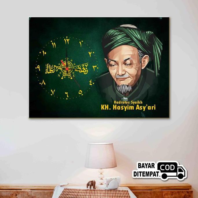 Promo Hiasan Jam Dinding Nahdatul Ulama NU Banser Nahdiyin KH.Hasyim Asy'ari COD
