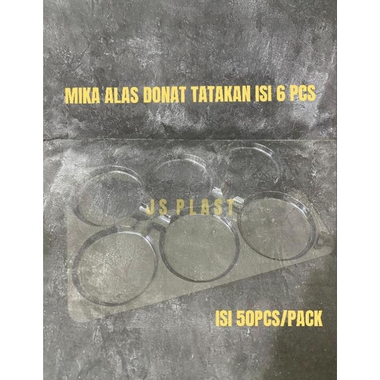 (ISI 50PCS) Mika Alas Tatakan Donat Isi 6 Slot - Mika Tatakan Donat Isi 6 Pcs
