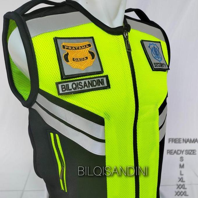 Rompi Security/Satpam Jala Tebal Free Bordir Nama