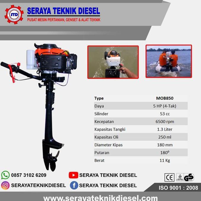 MESIN TEMPEL 5 HP MATSUMOTO / MESIN PERAHU / OUTBOARD MOTOR