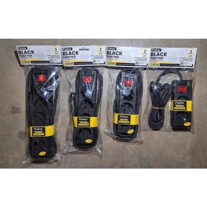 STOP KONTAK PIOLINE WARNA HITAM STOP KONTAK + SAKLAR + KABEL ROLL