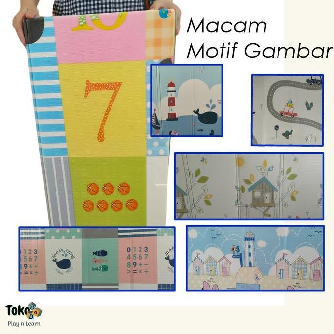 PLAYMAT MATRAS LANTAI LIPAT PREMIUM FOLDING MAT KARAKTER TIKAR 200X180