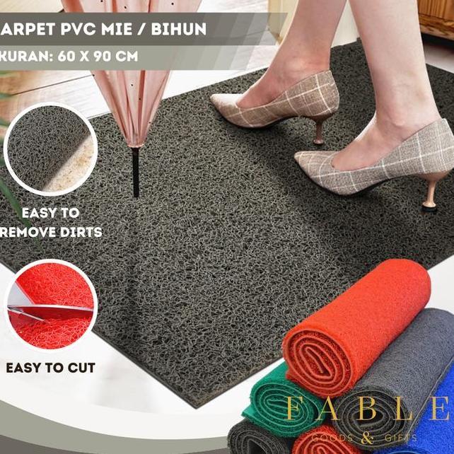 Keset Anti Slip Pvc Mie Bihun Pintu Kantor Utama 60 X 90 Cm Tebal 15Mm