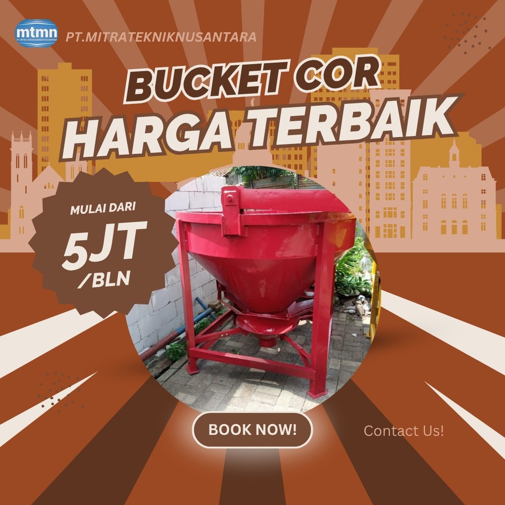 Sewa Bucket Cor Baja Tebal | Kapasitas Besar | Harga Mulai 5JT