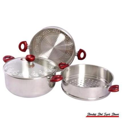 Supra Super Steamer 2 Ukuran 32cm | Panci Steamer Supra 2 Susun