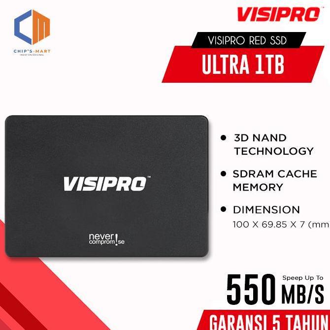 TERMURAH - Visipro SSD RED 1TB / Ultra Series / Original / Garansi