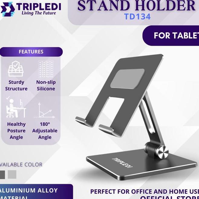 Tripledi Holder Stand Aluminium Desktop Pos Meja Kasir Tablet