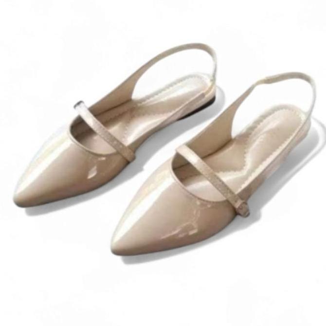 sandal sepatu wanita slop teplek tali belakang karet varian gesper Sendal Shoes wanita