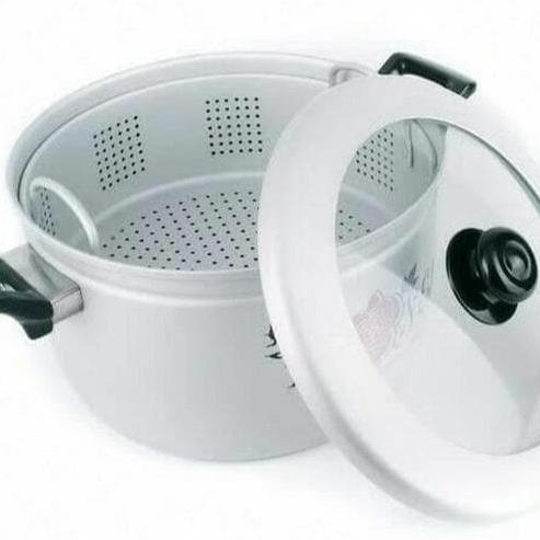 Panci Kukus Steamer Penanak Nasi Maspion 24 cm Panca Guna Kukusan