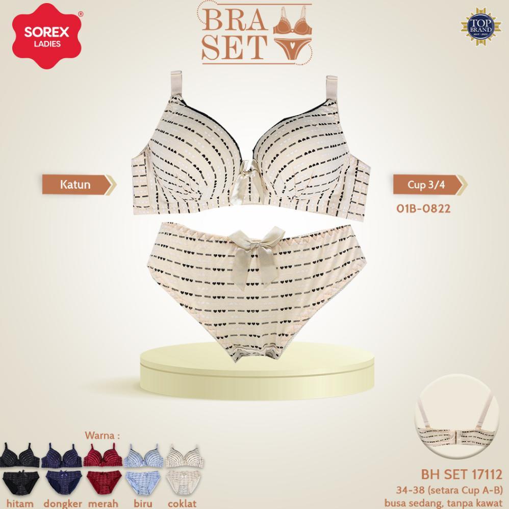 Omagoedang - Sorex Bra Set Kawat Kait 3 Cup A-B + CD Cutting Mini BH Set 17112