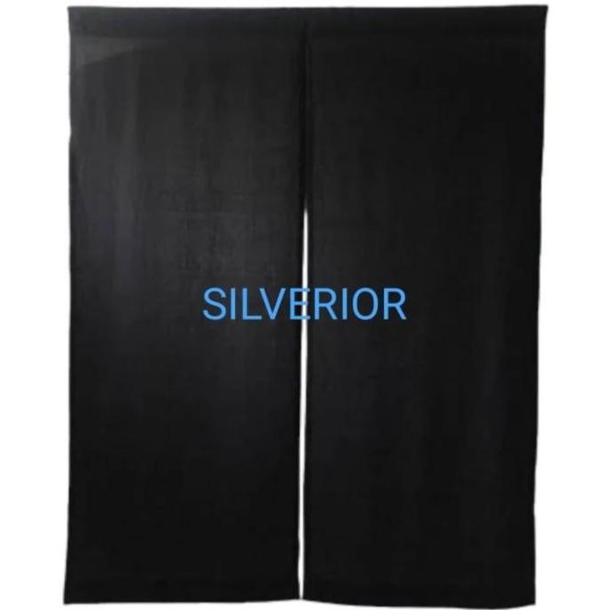 Noren Kain Tirai Gorden Pembatas Pintu Ruang Jepang Polos Hitam Black dapur curtains