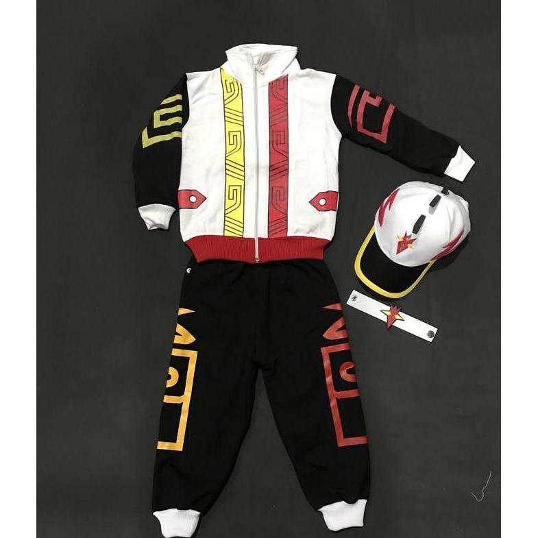 Setelan boboiboy supra plus topi