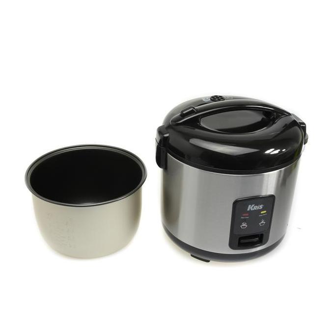 KRIS 1.8 LTR DELUXE RICE COOKER - SILVER