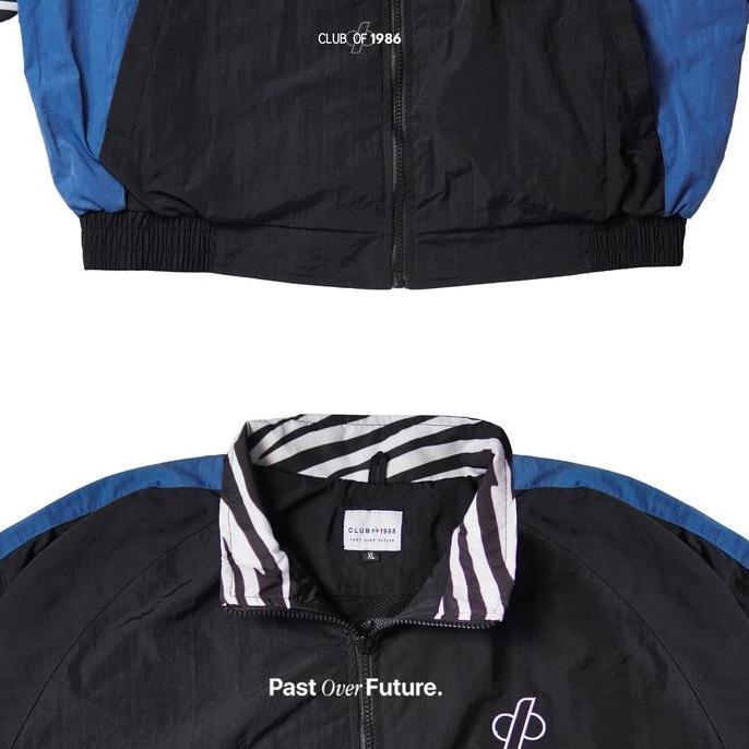 Promo Raijin Club Of 1986 Nylon Vintage Jacket / Jaket Retro Oversize Colorblock Motif Tiger