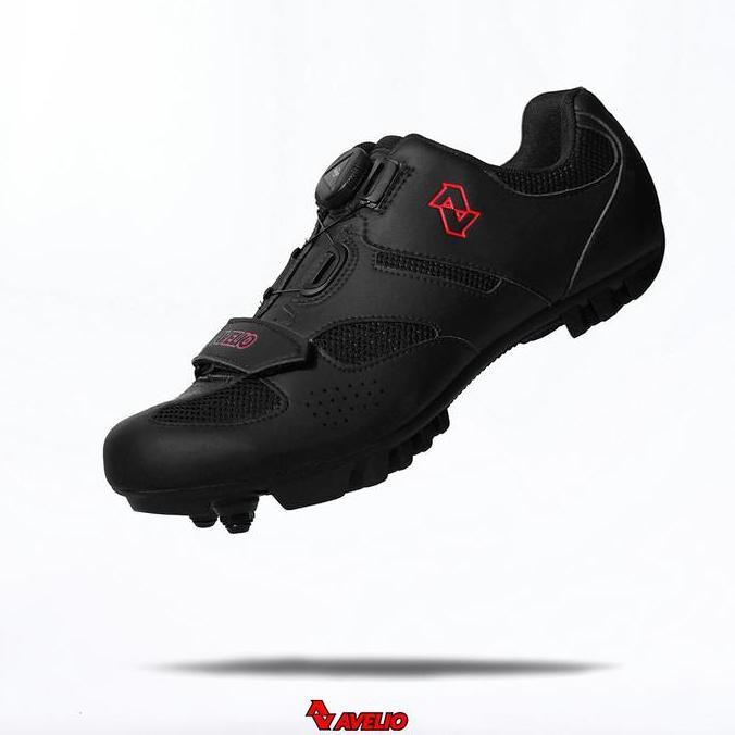 AVELIO Cleat MTB Shoes Black - Sepatu Cleat Sepeda MTB merk AVELIO
