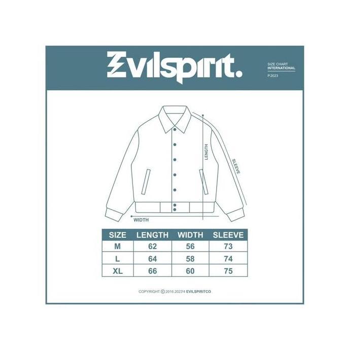 Promo Evilspirit Varsity Jacket - Hayden Unisex Jaket Pria Baseball Zipper Tebal Bordir Fleece