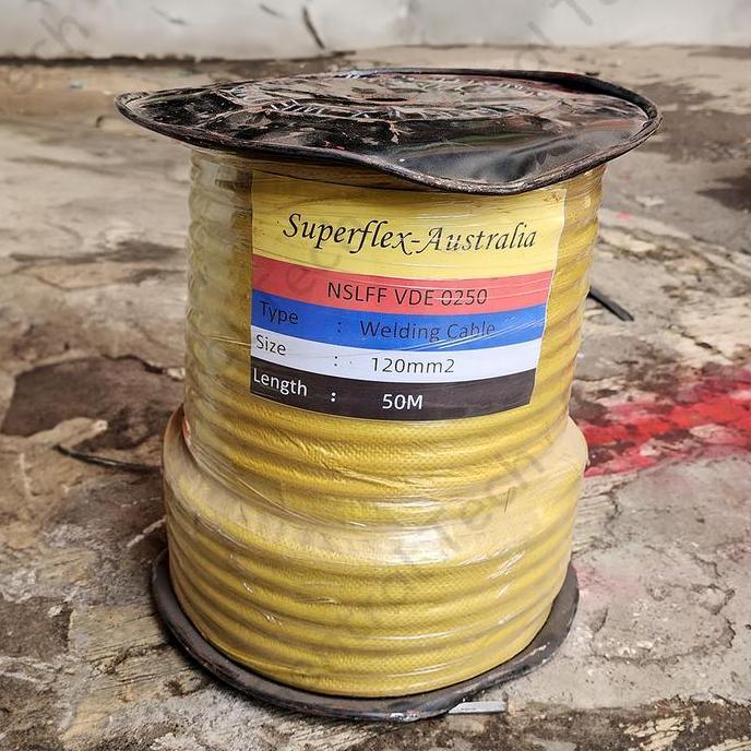 Terjangkau Kabel Las Superflex Full Tembaga 120Mm Double Insulation Australia 120 Sqm - 50 Meterroll