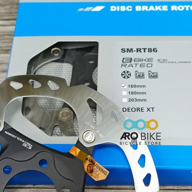 Rotor Shimano Deore Xt Sm-Rt86 160Mm / 180Mm 6 Inch Icetech 6 Bolt Ori
