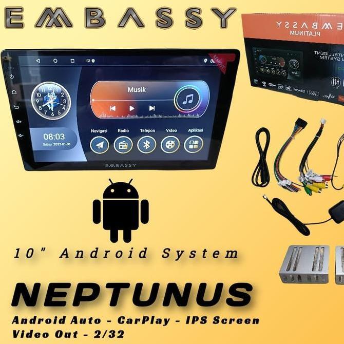 TV Mobil ANDROID EMBASSY 10 INCH 10 OS12 2/32gb Terlaris