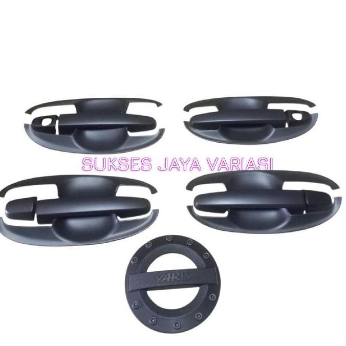 Paket Outer Handle Tank Cover Mobil Toyota Yaris Lama Yaris Bakpao 2005-2013 Hitam - Car, Motorcycle