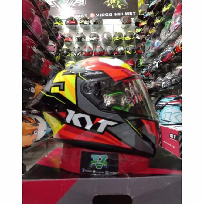 KYT HELM TT COURSE JAUME MASIA 2019+SPOILER 3D+ TIER OF+STIKER VISOR Terlaris