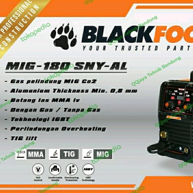 Diskon Blackfoot Mig 180 Sny-Al - Mesin Las Alumunium -Besi -Steinless