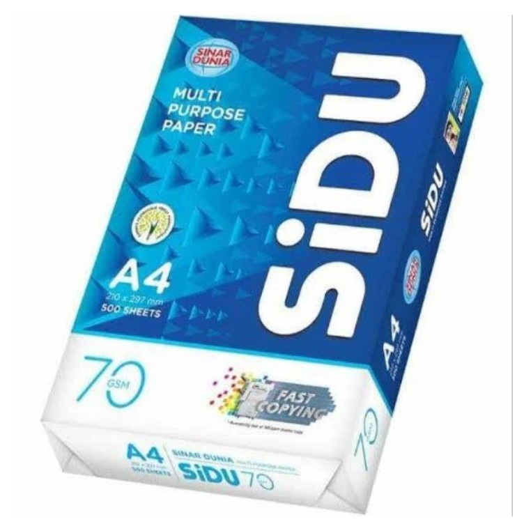 Kertas A4 Sidu 1 Rim Kertas HVS A4 Sinar Dunia 1 Rim