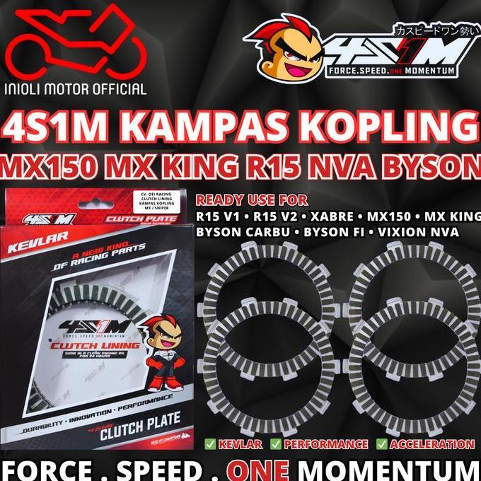 4S1M KAMPAS KOPLING 4S1M RACING SONIC 150 MX KING SATRIA 150 FU FI JUPITER MX 150 R15 V1 R15 V2 XABR