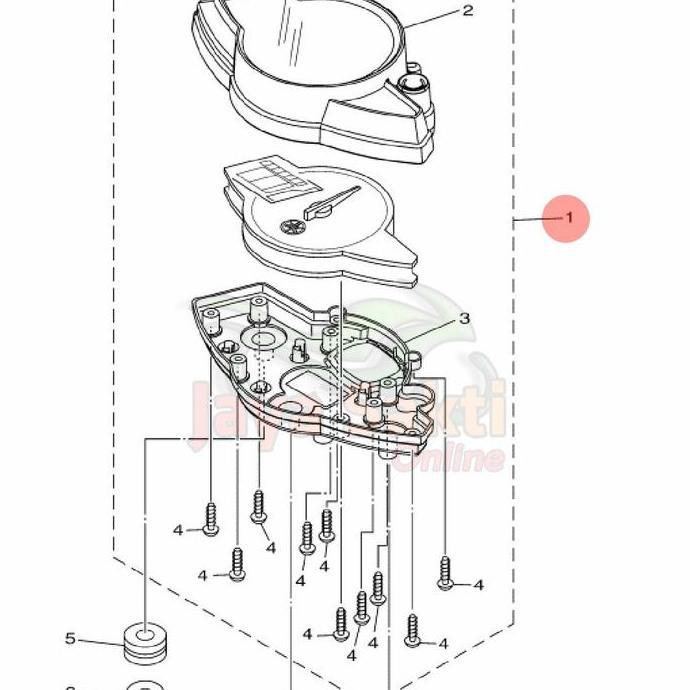 SPEEDOMETER KM ASSY VIXION NEW NVL 2013 ASLI YAMAHA Terlaris