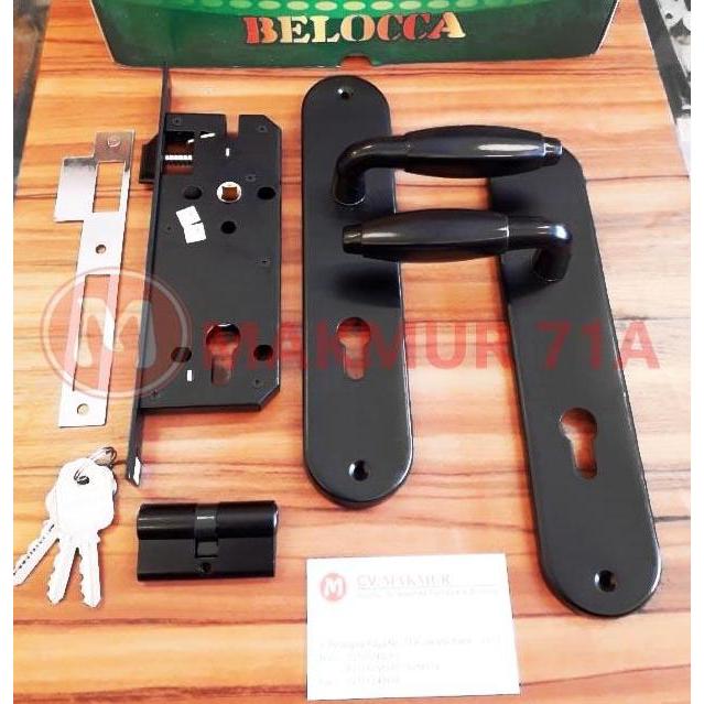 Set Kunci Pintu / Gagang pintu / Handle pintu Belocca 380 Black Hitam
