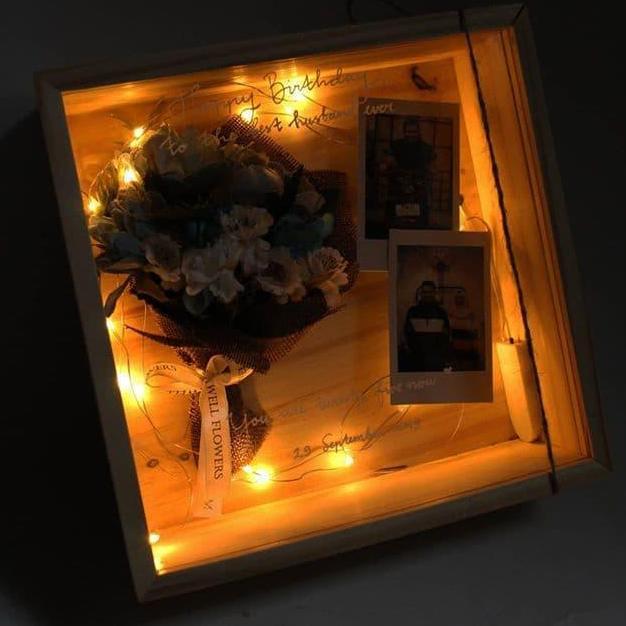 Promo 3D WOOD BOX WITH LAMP COD