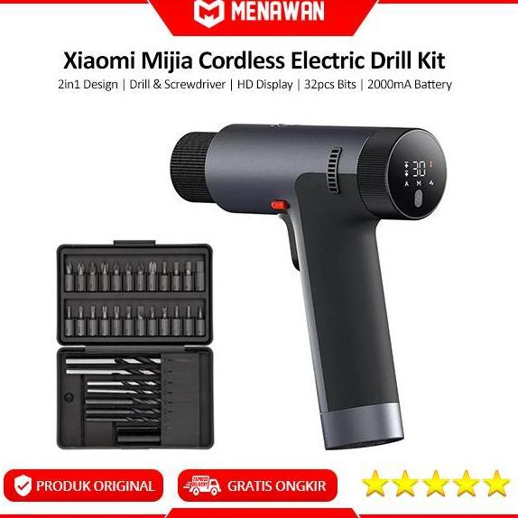 Xiaomi Mijia Cordless Electric Drill Screwdriver Kit Bor Obeng Listrik GOL