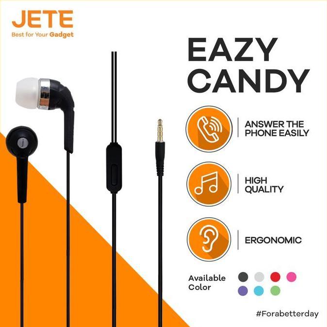 Headset / Earphone / Handsfree / EarPods JETE EAZY CANDY Ecer