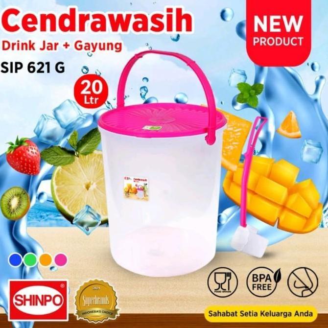 Toples 20 liter + Gayung/ Toples es buah Shinpo 20 liter ( /) HEMAT