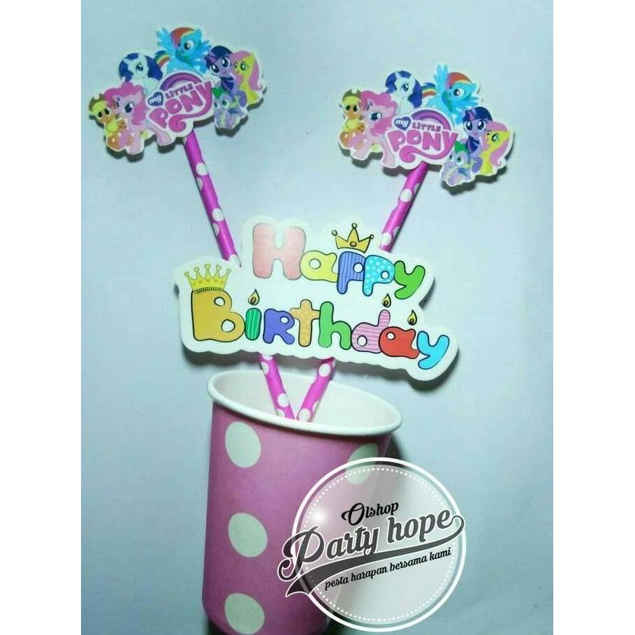Promo Topper Cake Little Pony / Hiasan Kue Ultah Little Pony / Topper Cake COD