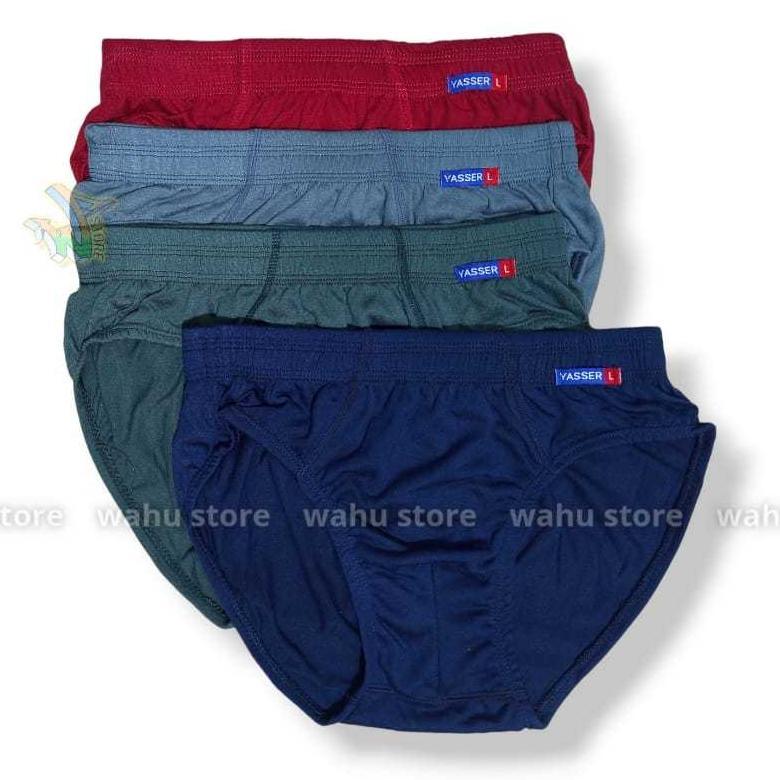 Celana Dalam Pria YASSER Dewasa | 6 Pcs atau 1/2 LUSIN | CD Bahan KATUN Celana Dalam