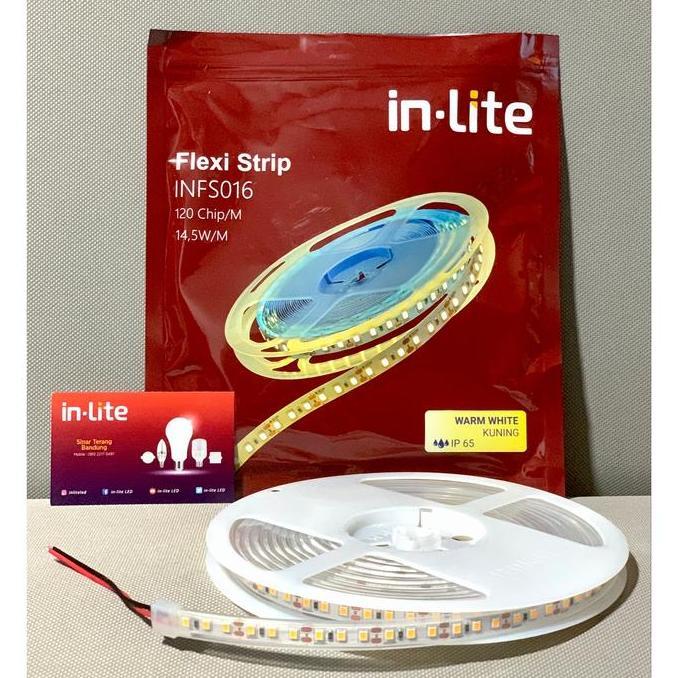 TERMURAH - FLEXI STRIP LIGHT LED INLITE 120 CHIP/M 14.5W/M IP65 DC 12V - INFS016