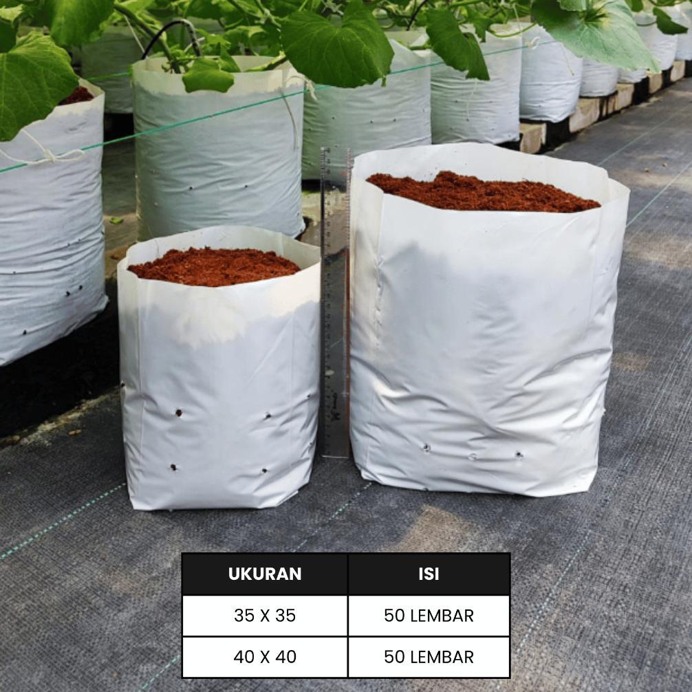 Bisa Cod Polybag Putih 40 X 40 Isi 50 Lembar - Polybag Melon Harga Grosir ,,