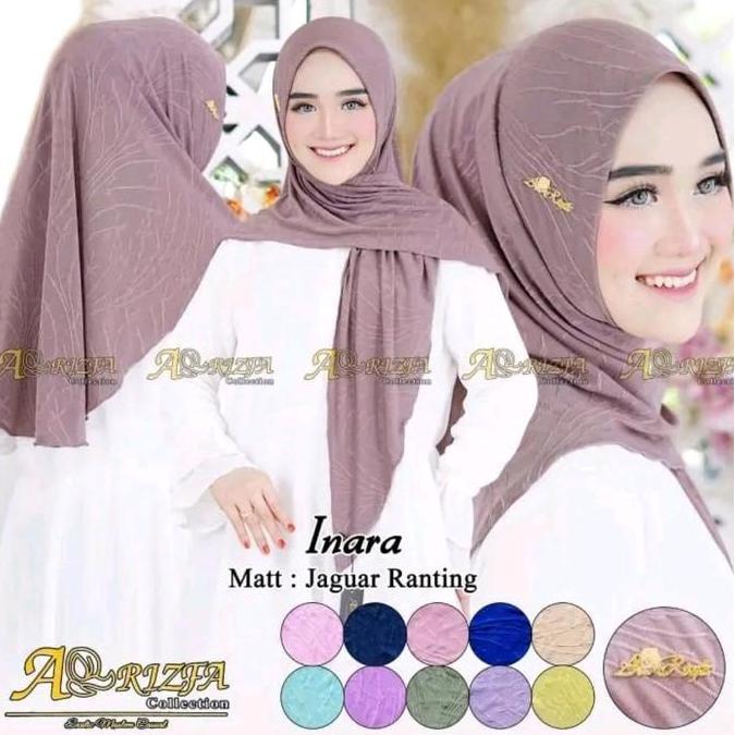 DEWISA SHOP- ARRIZFA Hijab t INARA MALAY Jersey Jaguar Casual Dewasa Muslim Kerudung