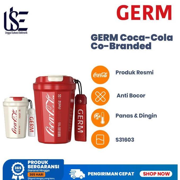 Germ Coca-Cola S31603 Cangkir Termos Baja Tahan Karat Cangkir Kopi Cangkir Termos Dingin Portabel 40