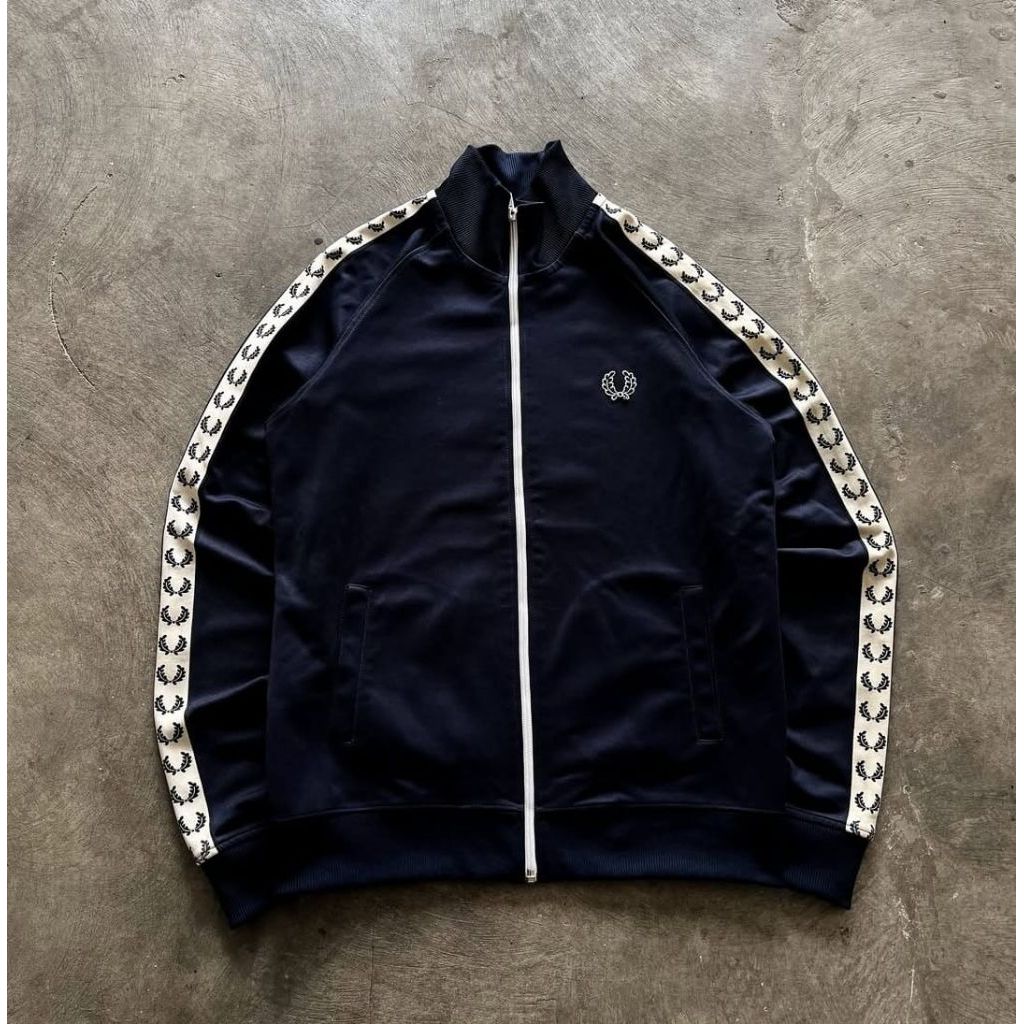 Jaket track top Fredy Perry Bordiran Unisex full tag spalout Jaket Fred Perry Tracktop